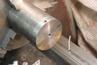 Once in the lathe I could turn the diameter and face the bottom.